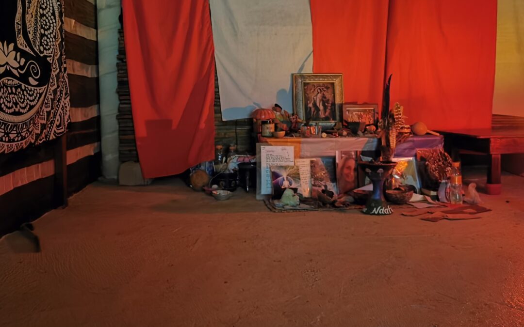 sacred ceremony altar in Huautla de Jiménez